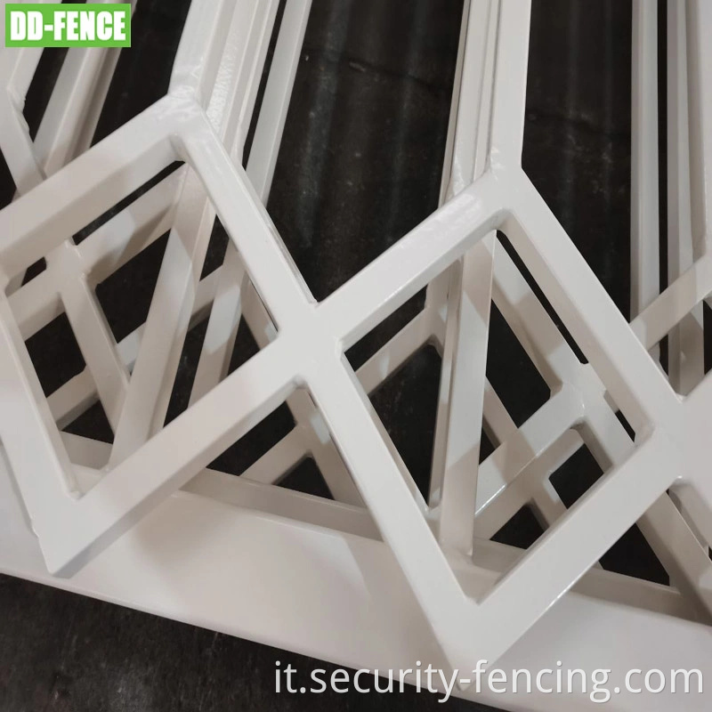 Recinzione da giardino in polvere in metallo ornamentale galvanizzato esterno decorativo / recinzione in alluminio